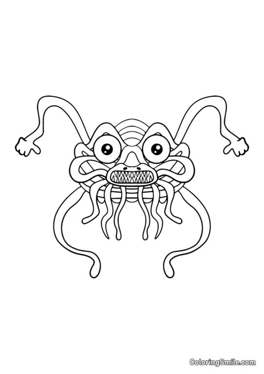 Noodle Ninja fra Banban børnehave - Farvelægningsside