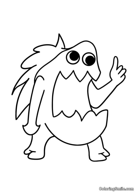 Stinkende Joel fra Banban børnehave - Farvelægningsside