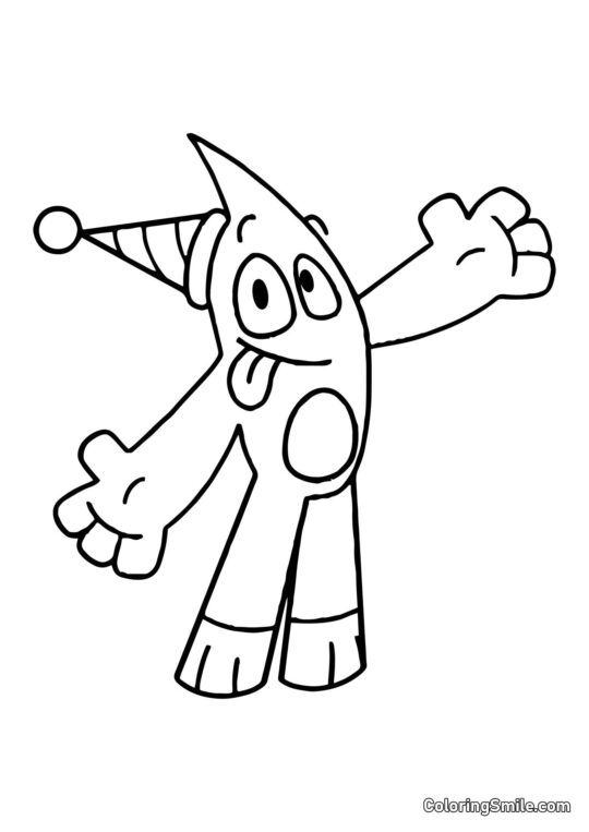 Banban i Santa hat - Farvelægningsside