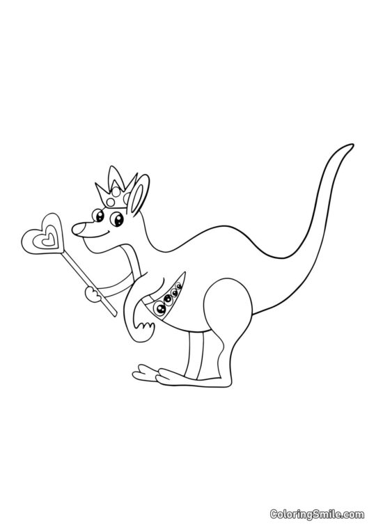 Dronning Bouncelia fra Banban børnehave - Farvelægningsside