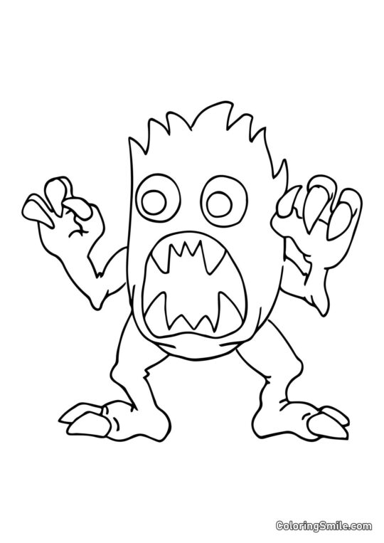 Jæger Tim fra Banban børnehave - Farvelægningsside