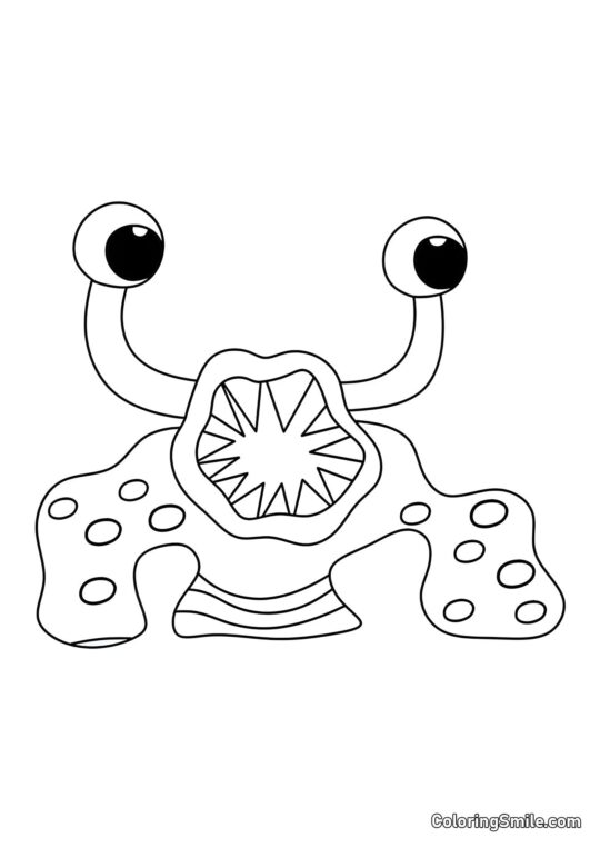 Tandmonster Nibbler - Farvelægningsside