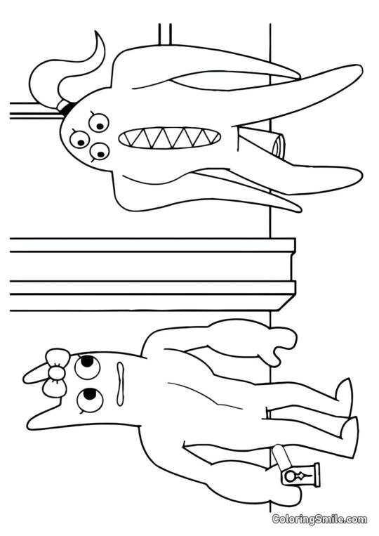 Banbalina og Nabnalina - Farvelægningsside