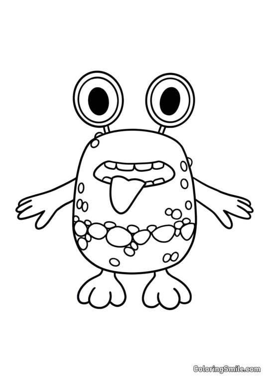 Gul Mars fra Banban børnehave - Farvelægningsside