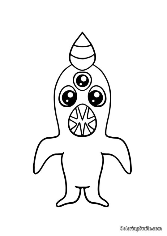 Kawaii Nabnab fra Banban børnehave - Farvelægningsside