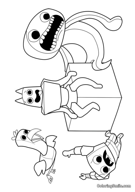 Banban børnehave karakterer 2 - Farvelægningsside