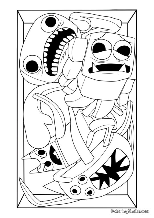 Banban børnehave 2 i en kasse - Farvelægningsside