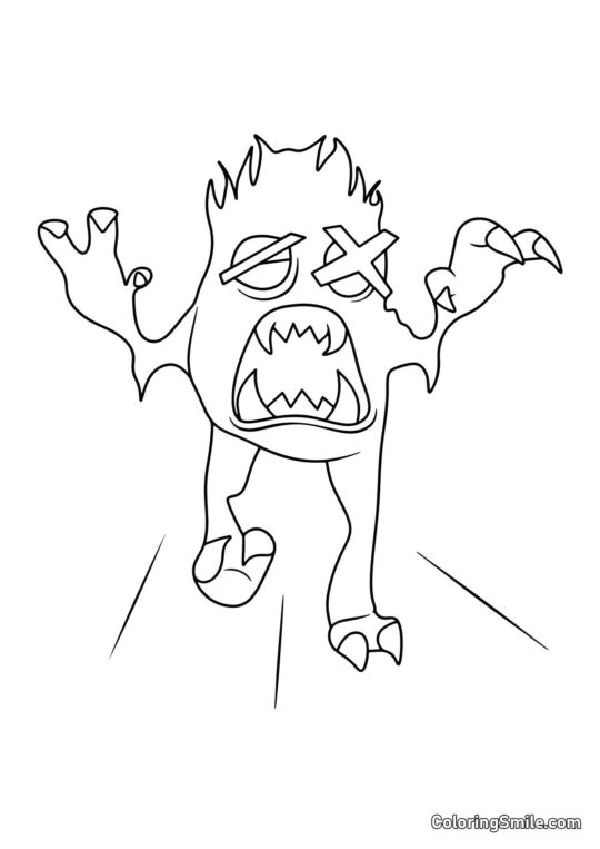 Blind jæger Tim - Farvelægningsside