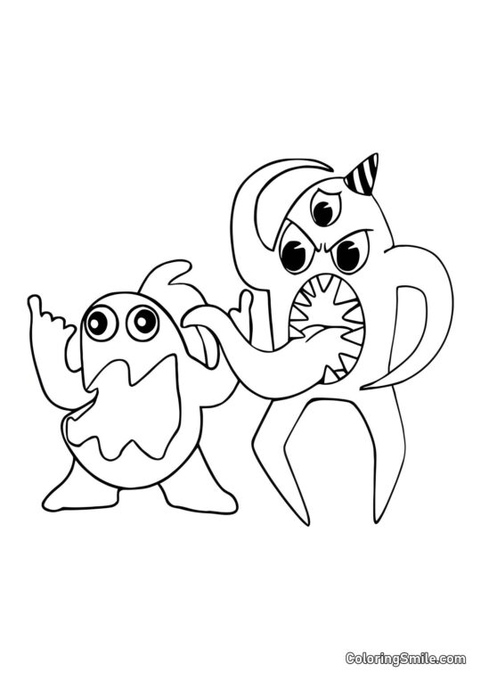 Stinkende Joel og Nabnab - Farvelægningsside