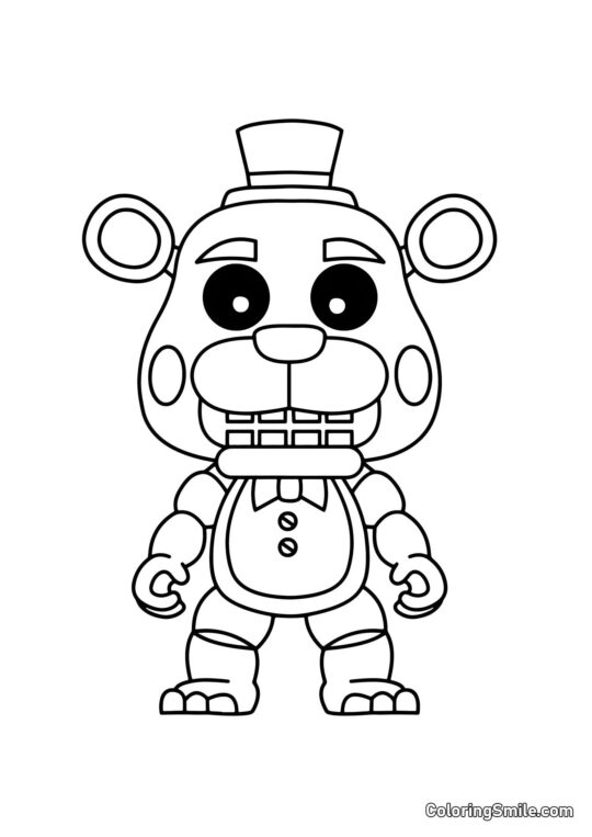 Freddy Bear fra FNAF - Farvelægningsside