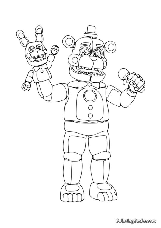 Freddy Fazbear fra FNAF - Farvelægningsside