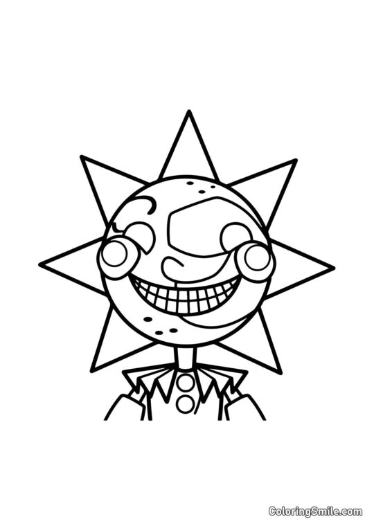 Sundrop fra FNAF - Farvelægningsside