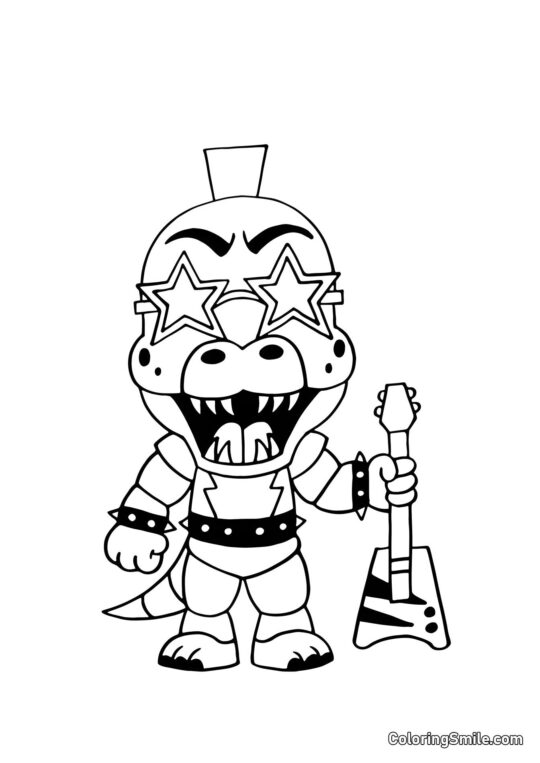 Monty fra FNAF Security Breach - Farvelægningsside