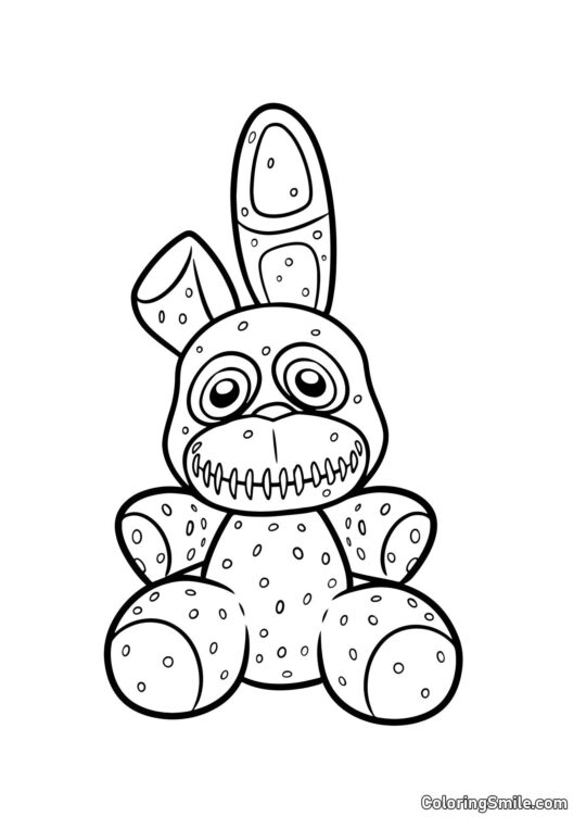 Plushtrap fra FNAF - Farvelægningsside