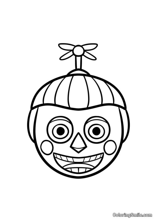 Balloon Boy Portræt - Farvelægningsside