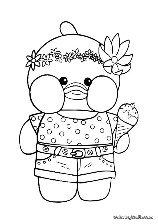 Lalafanfan med is - Farvelægningsside