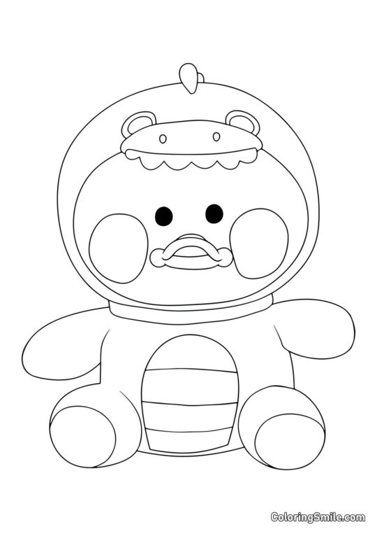 Lalafanfan And i dinosaur kigurumi - Farvelægningsside