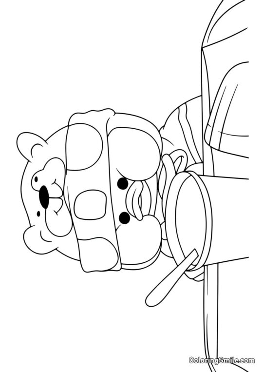 Lalafanfan And spiser - Farvelægningsside