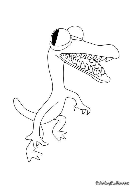 Tandfuld Orange fra Rainbow Friends - Farvelægningsside