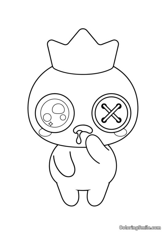 Kawaii Blå fra Rainbow Friends - Farvelægningsside