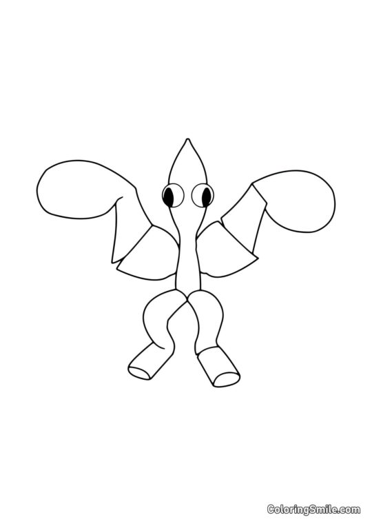 Lyseblå fra Rainbow Friends - Farvelægningsside