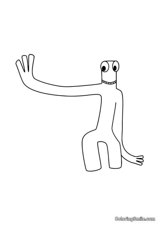 Grøn hilser - Farvelægningsside