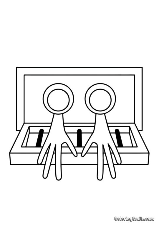 Lilla sidder i ventilation - Farvelægningsside