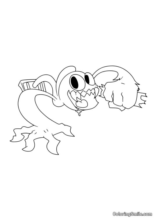 Lilla kravlede ud af ventilation - Farvelægningsside