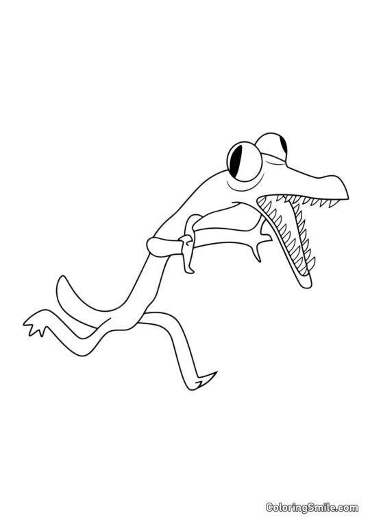 Orange løber - Farvelægningsside