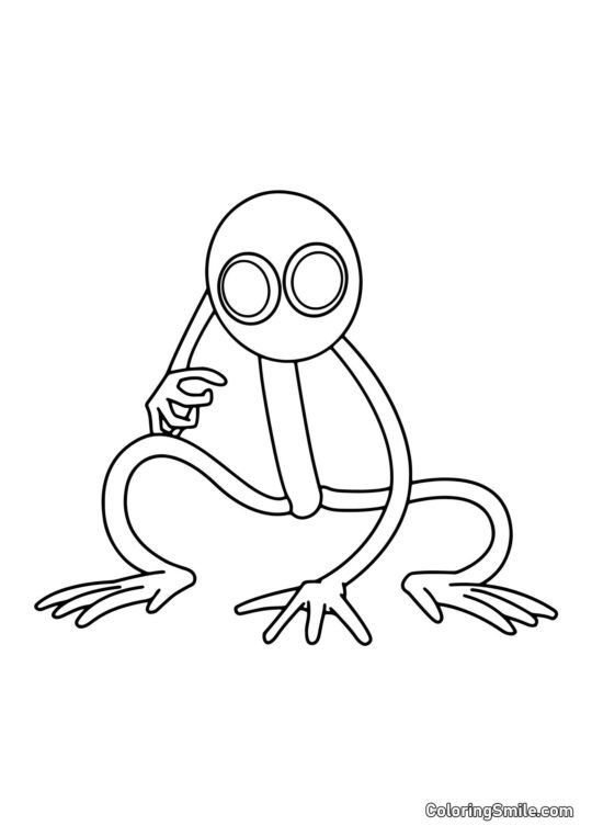 Lilla fra Rainbow Friends - Farvelægningsside