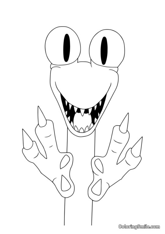 Orange med store kløer - Farvelægningsside