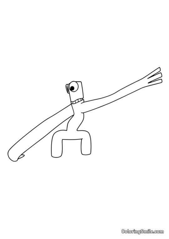 Grøn strækker sig - Farvelægningsside