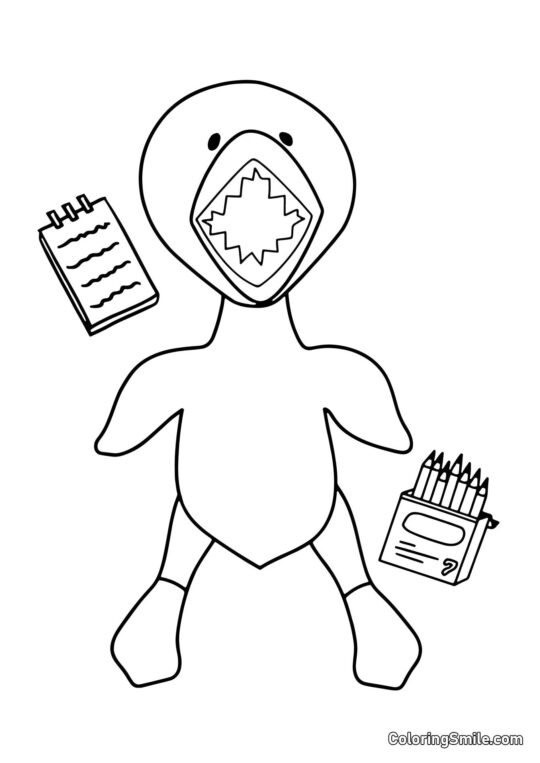 Klog Gul ven - Farvelægningsside