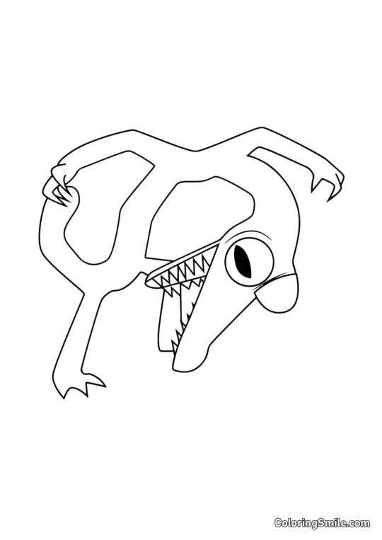 Orange lænede sig over - Farvelægningsside