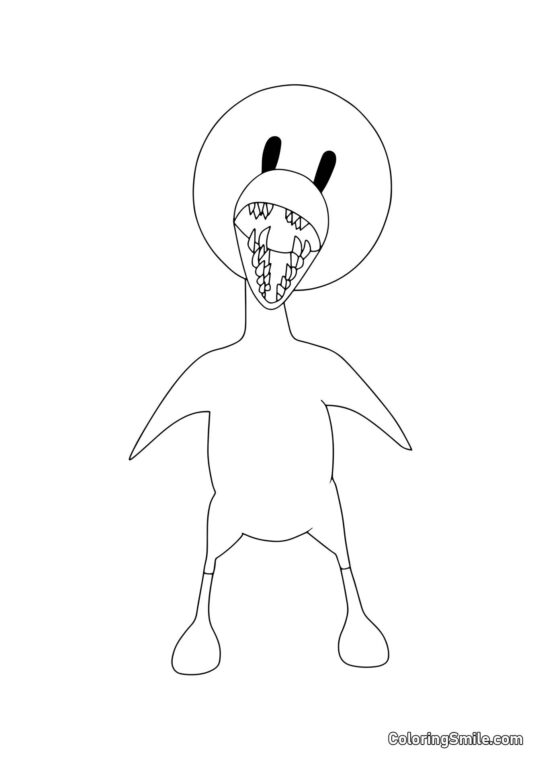 Gul fra Rainbow Friends - Farvelægningsside