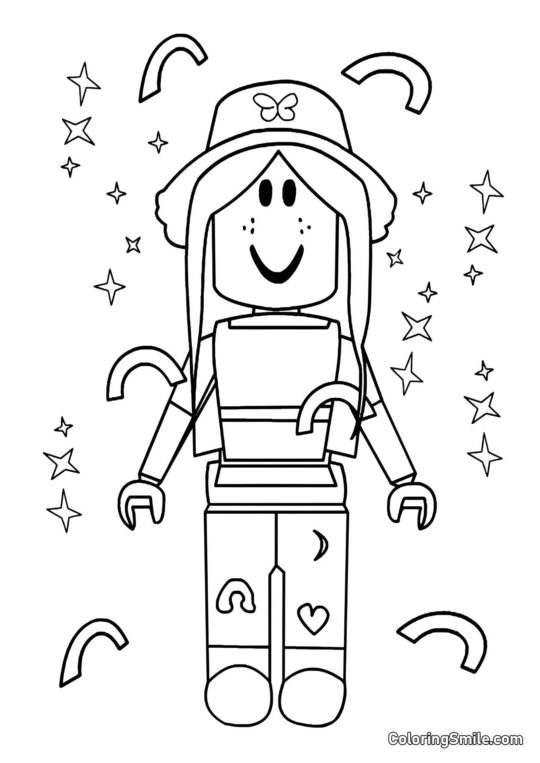 Roblox Avatar Pige - Farvelægningsside