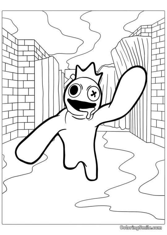 Roblox Regnbue Venner - Farvelægningsside