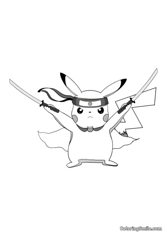 Samurai Pikachu - Farvelægningsside
