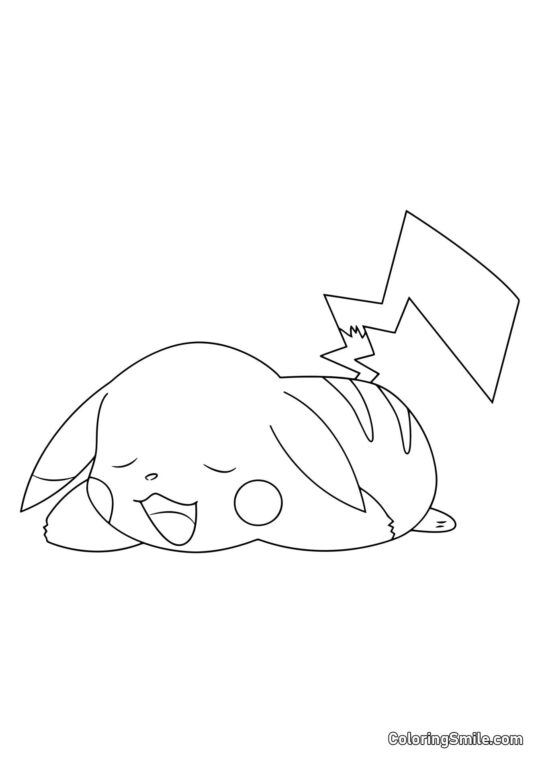 Pikachu Sover - Farvelægningsside