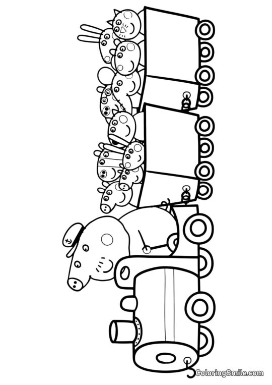 Bedstefar Gris’ Tog - Farvelægningsside