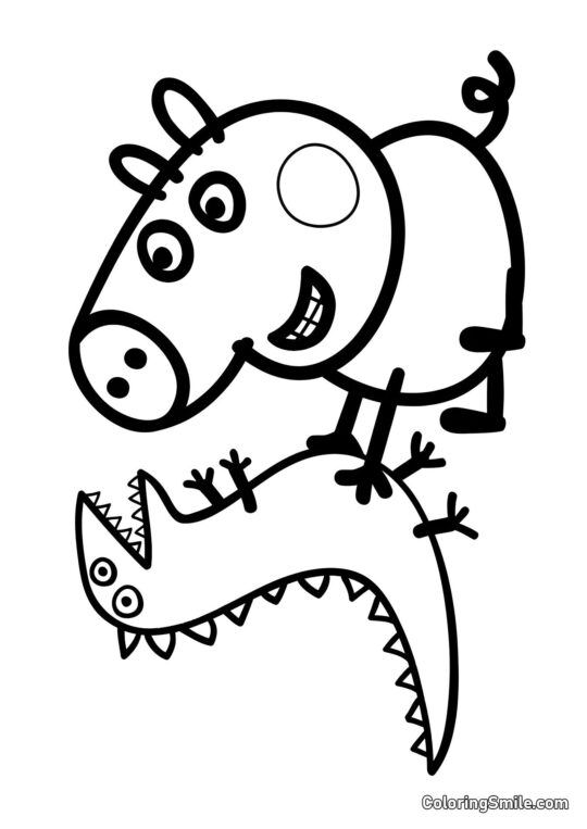 George og Dinosauren - Farvelægningsside