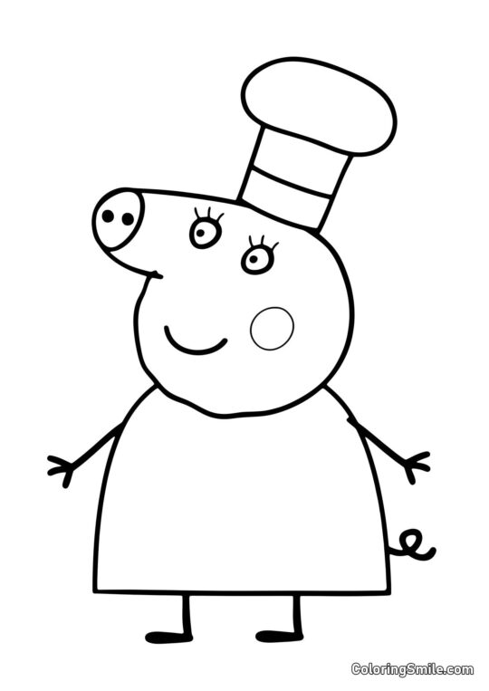 Mama Gris i Kokkens Hat - Farvelægningsside