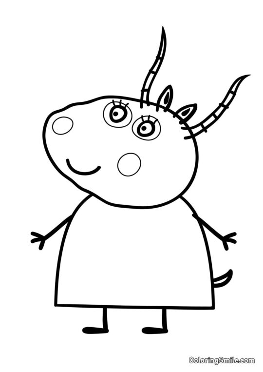 Frøken Gazelle - Farvelægningsside