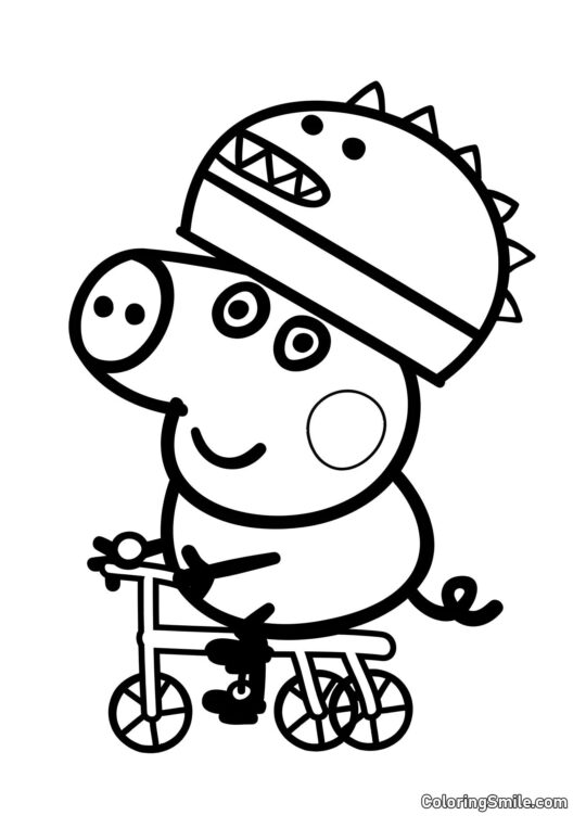 George på en Cykel - Farvelægningsside