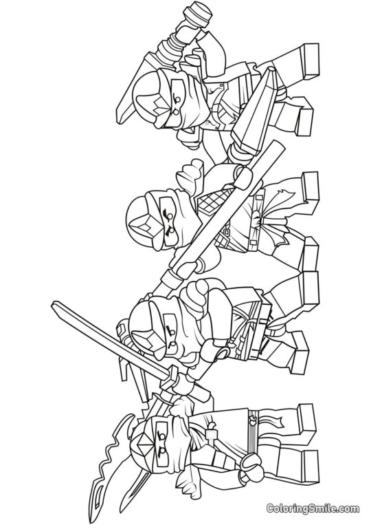 Ninjago - Farvelægningsside