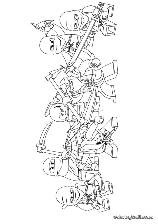 Alle Ninjago - Farvelægningsside