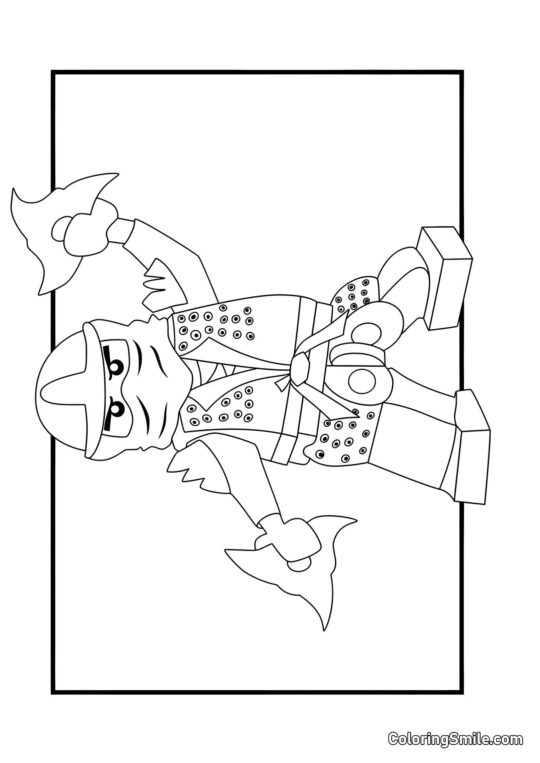 Grøn Ninja - Farvelægningsside