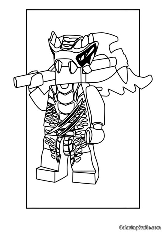 Krigeren Lizaru - Farvelægningsside