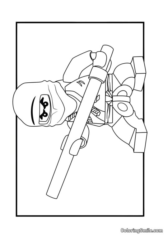 Sort Ninja - Farvelægningsside