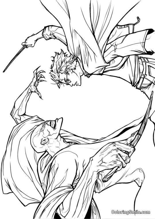 Harry Potter og Voldemort Harry Potter og Voldemort - Farvelægningsside